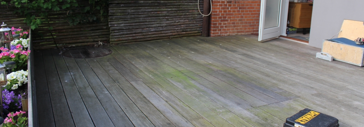 Slibning af træterrasser - Professionel afslibning af træterrasser med riller kan forlænge terrassens levetid betydeligt og spare udskiftning